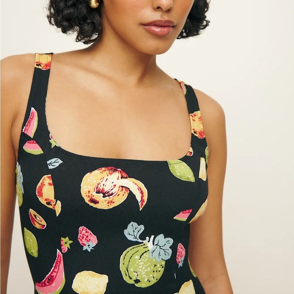 Reformation Noha Fruit Mini Dress in Juicy - Picture 2 of 8
